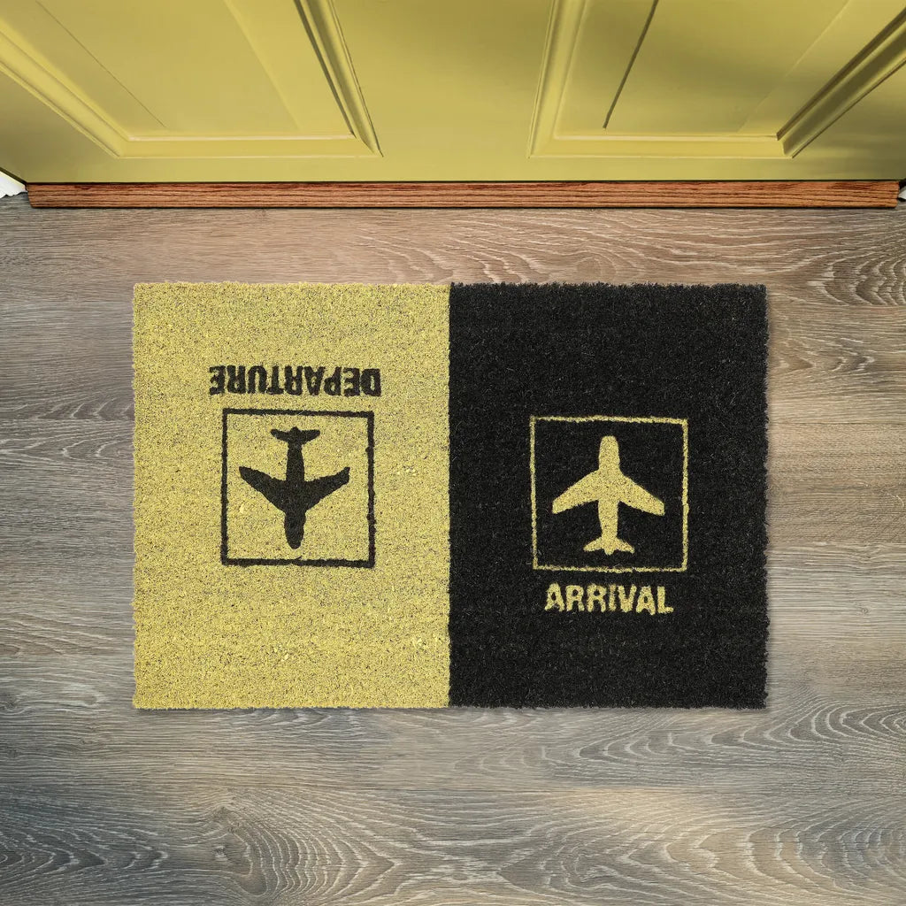  Relaxdays Kokos Fußmatte "Arrival Departure"