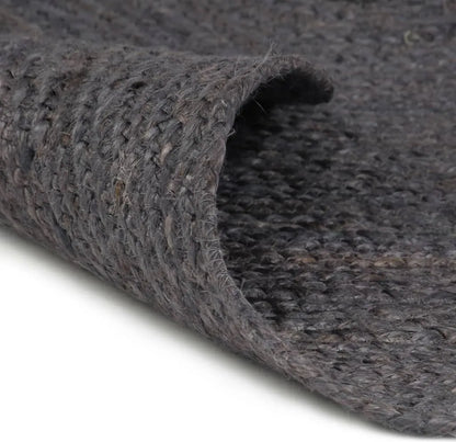  VidaXL Teppich Handgefertigt Jute Rund 180 Cm Dunkelgrau