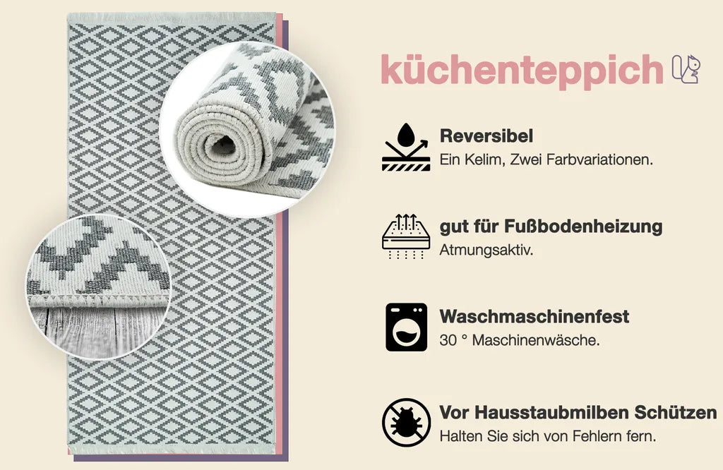  Pixi Atelier Outdoor Teppich Läufer Flur Teppiche Für Wohnzimmer Küchenläufer Waschbar Size: 80x200 Cm