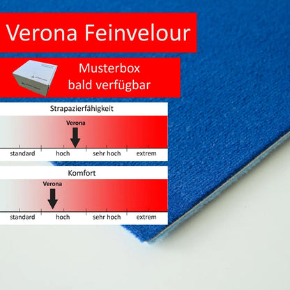  Steffensmeier Velours Teppichboden Verona Meterware | Auslegware Für Kinderzimmer Wohnzimmer Schlafzimmer | Dunkelblau, Größe: 100x200 Cm