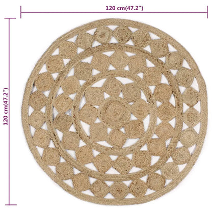  VidaXL Teppich Handgefertigt Jute Geflochten 120 Cm
