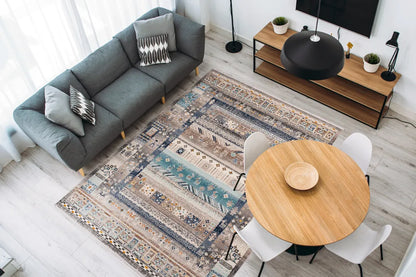  Kayoom - Orient Teppich Anouk 525 Braun / Blau Grösse: 120cm X 170cm