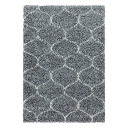  Wohnzimmerteppich,hochflor Shaggy,designer Teppich,Kachel Muster,Farbe:Rosa, Farbe:GRAU, Grösse:240 Cm X 340 Cm