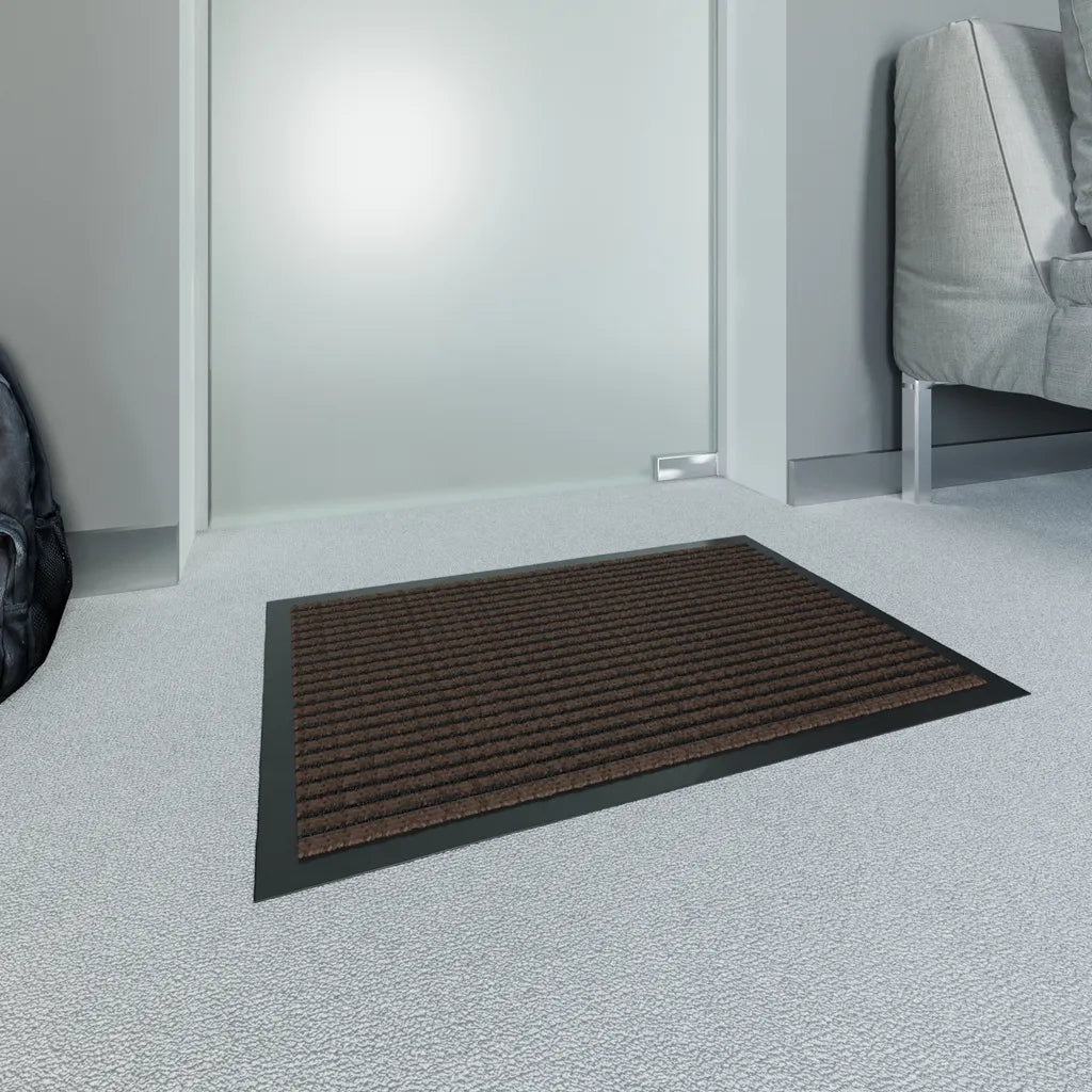  WEST & EAST Schmutzfangmatte - Braun-Schwarz 60 X 90 Cm - Fußabtreter - Sauberlaufmatte - Fußmatte - Bodenmatte - Türmatte - Fussmatte Innen Und Außen - Für Eingangsbereich - Rutschfest -Waschbar