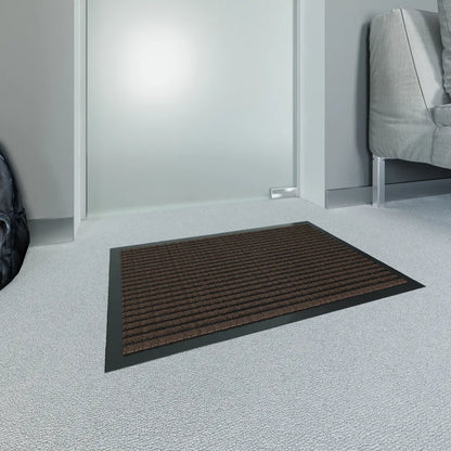  WEST & EAST Schmutzfangmatte - Braun-Schwarz 60 X 90 Cm - Fußabtreter - Sauberlaufmatte - Fußmatte - Bodenmatte - Türmatte - Fussmatte Innen Und Außen - Für Eingangsbereich - Rutschfest -Waschbar