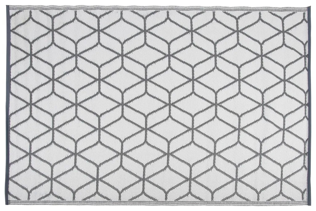 Esschert Design Outdoor-Teppich 180x121 Cm Grau Und Weiß OC25