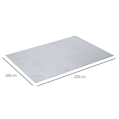  HOMCOM Flauschiger Teppich Kurzflor Anti-Rutsch Unterseite Für Wohnzimmer Schlafzimmer Modern Grau 160 X 230 Cm