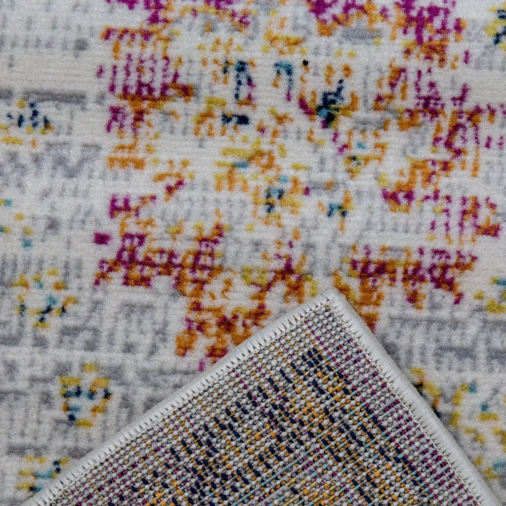  Teppich Wohnzimmer Kurzflor Designer Teppich Creme Neu, Maße:120x170 Cm