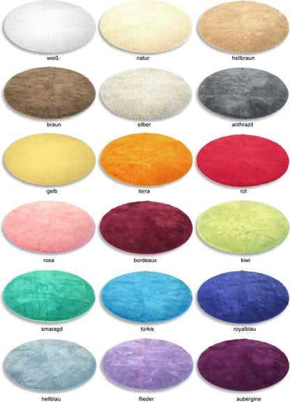  Mikrofaser-Badematte 90 Cm Rund, Hellblau 90cm