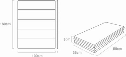  180*100cm Doppelseitige BabySpielmatte Krabbelmatte, Faltbare Wasserdichte Schaumstoff-Babymatte Krabbelmatte Grün