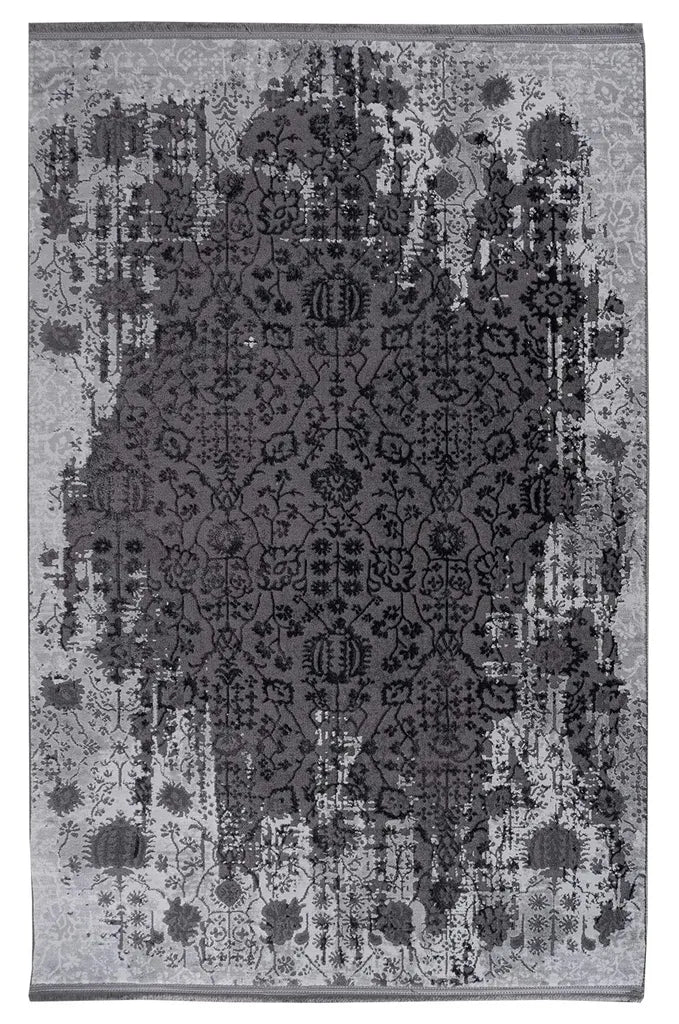  Merinos Granada Teppich Grau Mit Fransen- Grey 33370 120 X 170