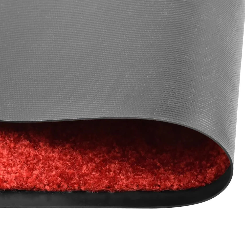  VidaXL Fußmatte Waschbar Rot 90x120 Cm