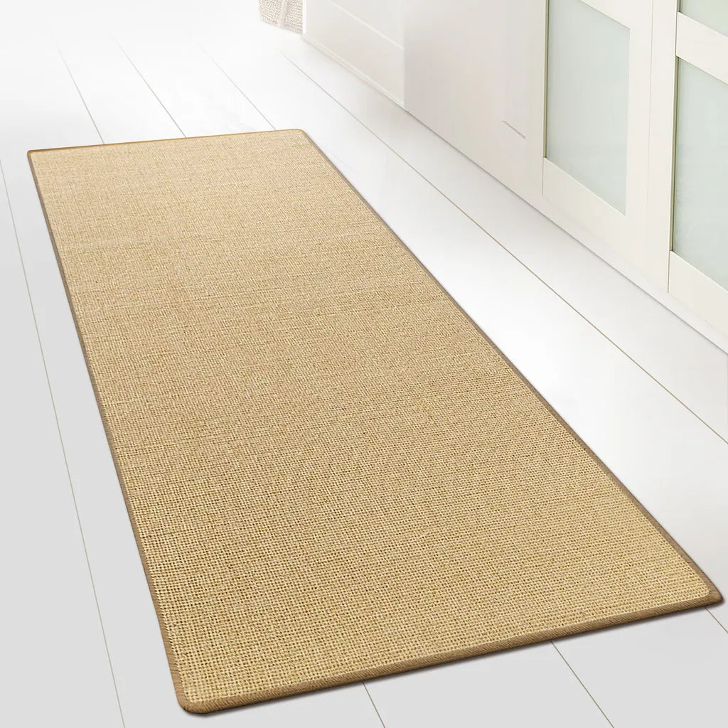  Teppich-Läufer Auf Maß Gekettelt Salvador Natur Kettelung: Beige 80x350 Cm