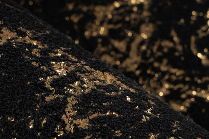  Kayoom - Hochflor Teppich Bijou 225 Schwarz / Gold Grösse: 80cm X 150cm