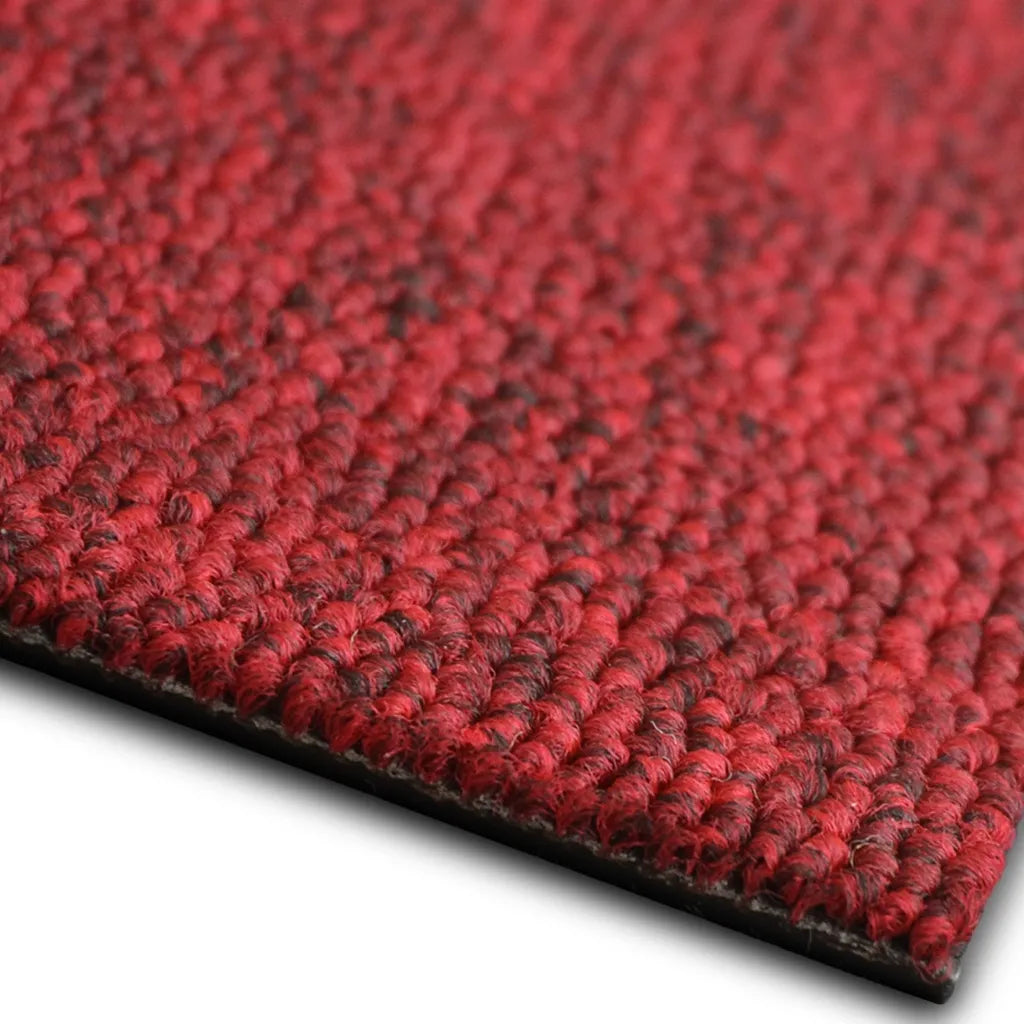  Teppichfliesen Vienna Selbstliegend Schlingenpol 50x50 Cm Rot 15