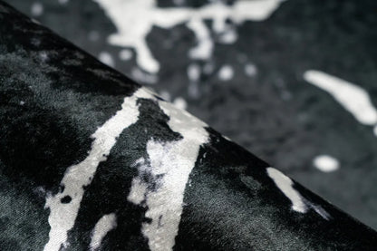  Kayoom - Kurzflor Teppich Rhodin 1325 Schwarz / Weiß Grösse: 120cm X 170cm