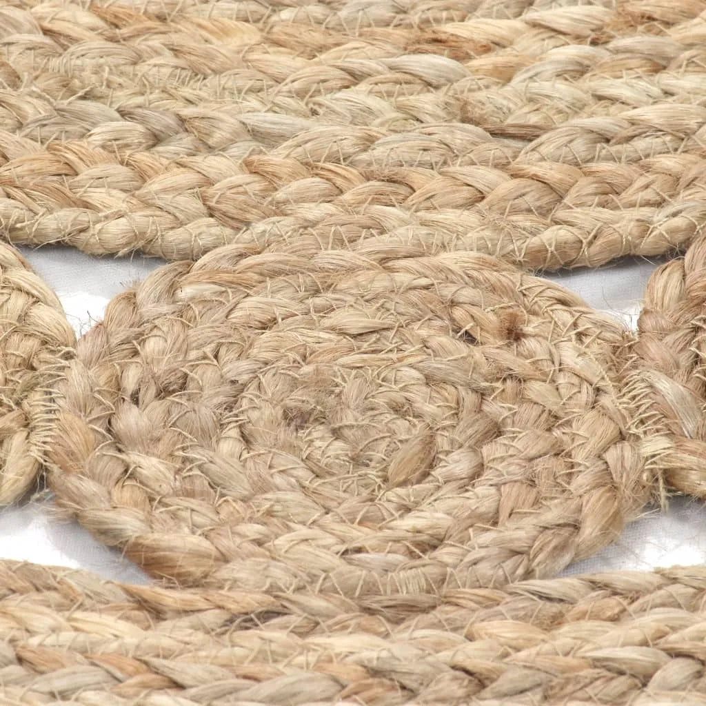  VidaXL Teppich Flechtmuster Jute 120 Cm Rund