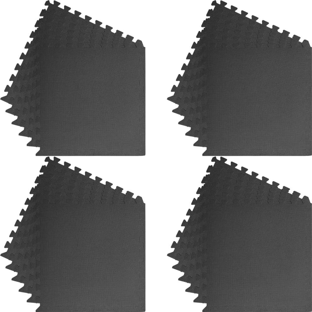  VidaXL Bodenmatten 24 Stk. 8,64 M² EVA-Schaum Schwarz