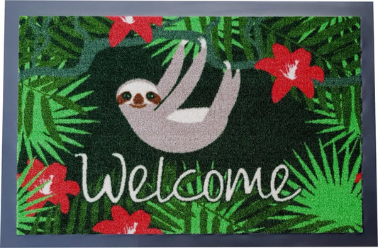  Fußmatte Faultier Welcome Bodenmatte Fußabtreter Waschbar 40 X 60 Cm