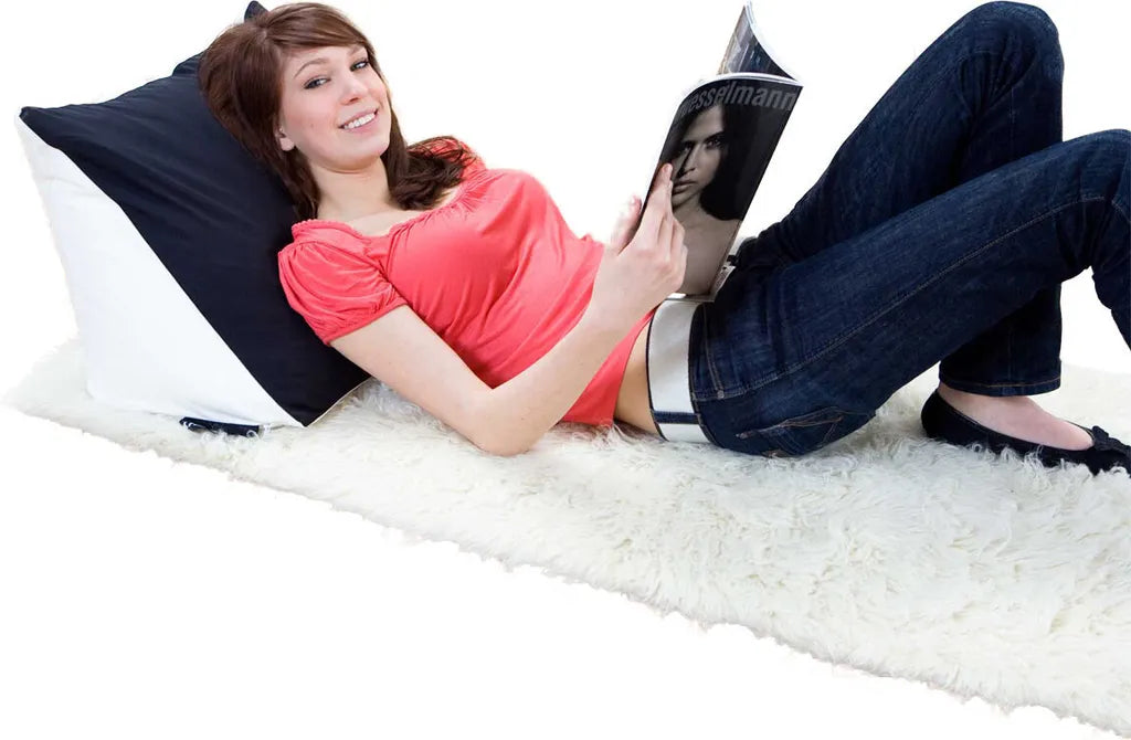  Bookworm Lesekissen - Ergonomisches Keilkissen Nackenkissen Mit Mikroperlen