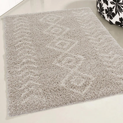 Hochflor Teppich, Ethno SHAGGY 8685, Rechteckig, Höhe 30mm 160x230cm / Cream & Beige