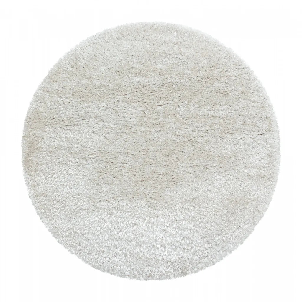  Wunderschöne Runde Shaggy Hochflor Langflor Teppich 50mm, In Verschiedene Farben, Größe:Ø 120 Cm Rund, Farbe:Hellgrau