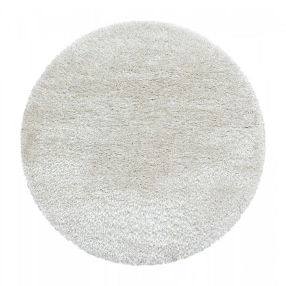  Wunderschöne Runde Shaggy Hochflor Langflor Teppich 50mm, In Verschiedene Farben, Größe:Ø 120 Cm Rund, Farbe:Hellgrau