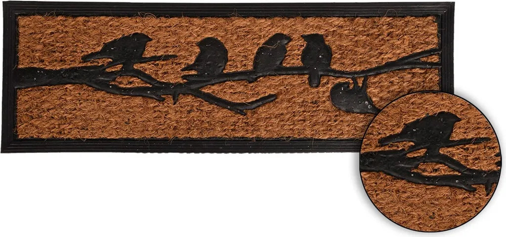  Esschert Design Fußmatte Vögel Auf Ast 75 X 25 Cm - Gummi & Kokos