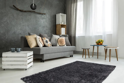  Kayoom - Hochflor Teppich Diamond 700 Anthrazit Grösse: 160cm X 230cm