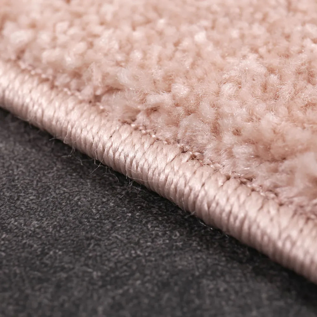  Kinderteppich Babyteppich Flauschig Weich Altrosa Beige Weiß Fröhliches Kätzchen Katze , Maße:120x170 Cm