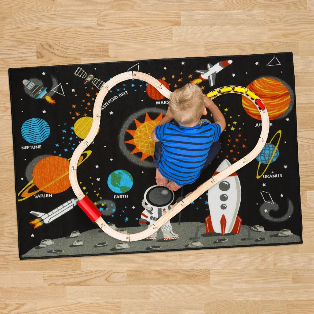  Relaxdays Weltall Teppich Für Kinder 150x100 Cm
