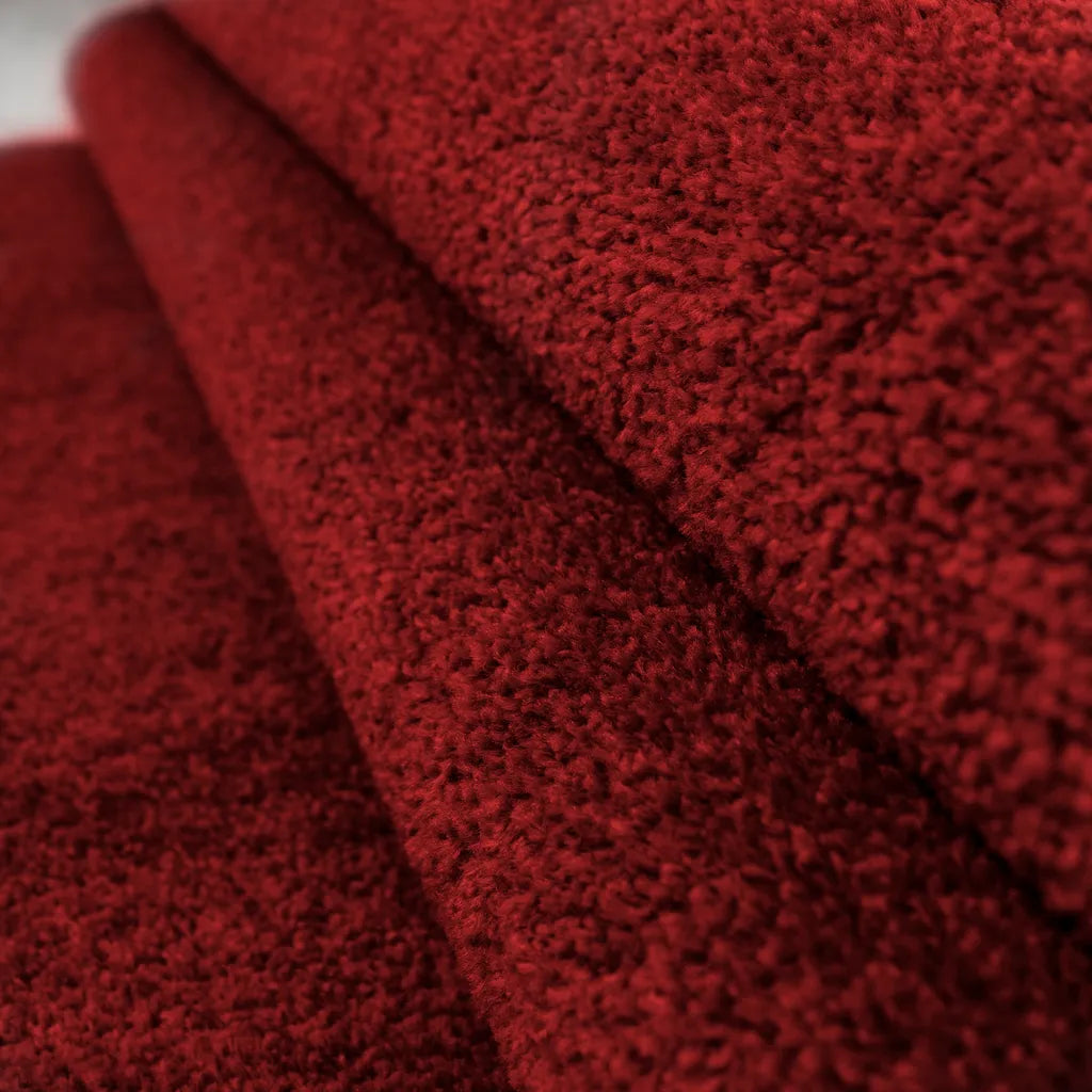  Wohnzimmerteppich,einfarbig Gabbeh Optik,kurzflor,fachflor,Farbe:Rot, Farbe:ROT, Grösse:200 Cm X 290 Cm