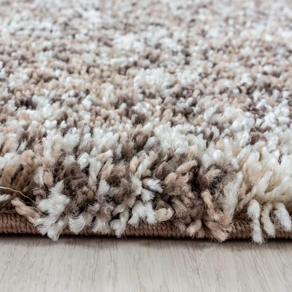  Schlafzimmerteppich,hochflor Shaggy,langflor Bettumrandung,Bunt, Farbe:BEIGE, Grösse:2 X 60x110 Cm + 1 X 80x250 Cm
