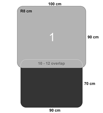 Wash+Dry Fußmatten-Set Für Autos (2-teilig) 80 X 110 Cm Kleen-Car Set Premium