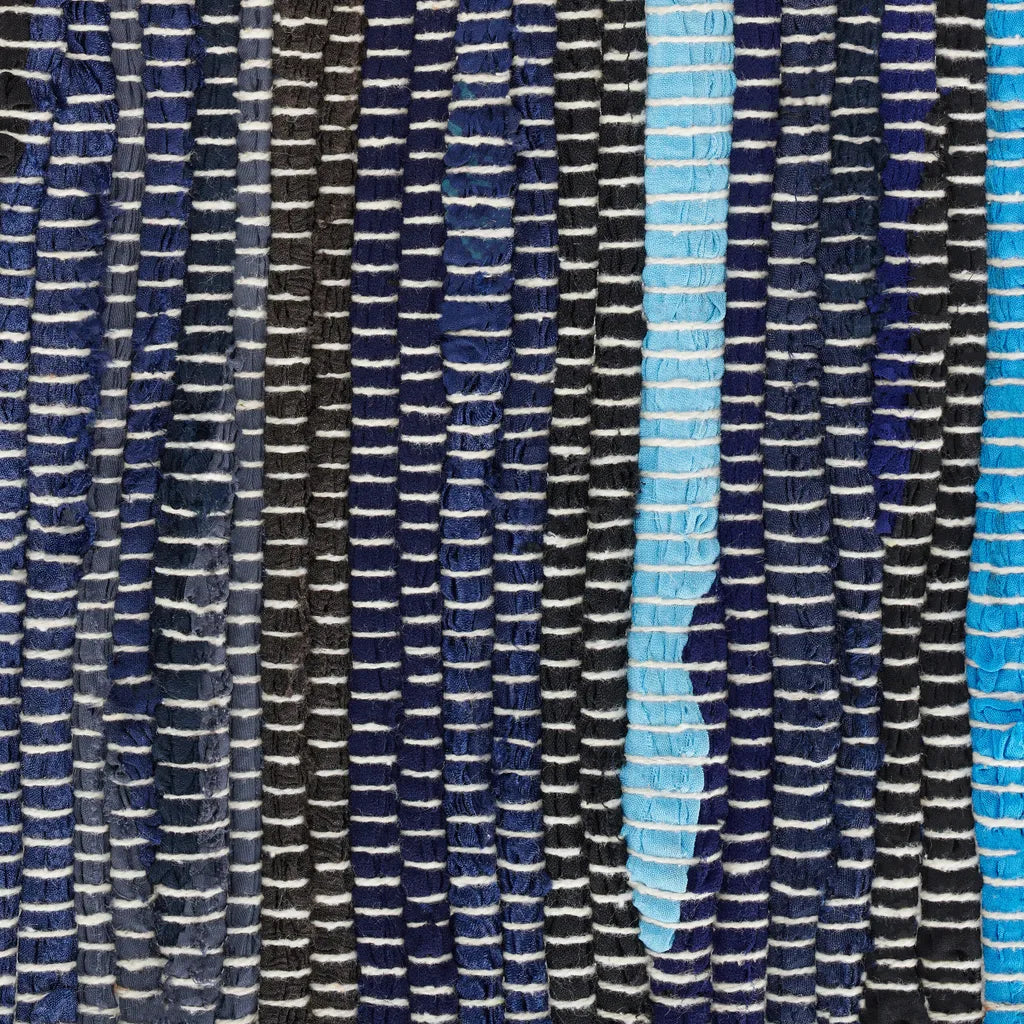  Relaxdays Blauer Flickenteppich 70 X 140 Cm