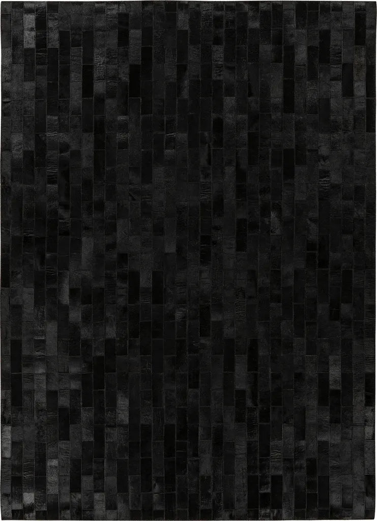  INSTYLE By Kayoom - Teppich Kurzflor Leder Ravi 100-IN Schwarz Grösse: 160cmx230cm