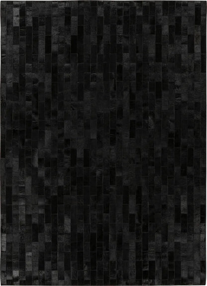  INSTYLE By Kayoom - Teppich Kurzflor Leder Ravi 100-IN Schwarz Grösse: 160cmx230cm