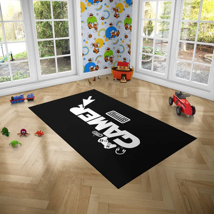  Jungengel Teppich Gamer Player Spiele Zocker Läufer Zimmer Unterlage Matte Schwarz : 180x280 Cm