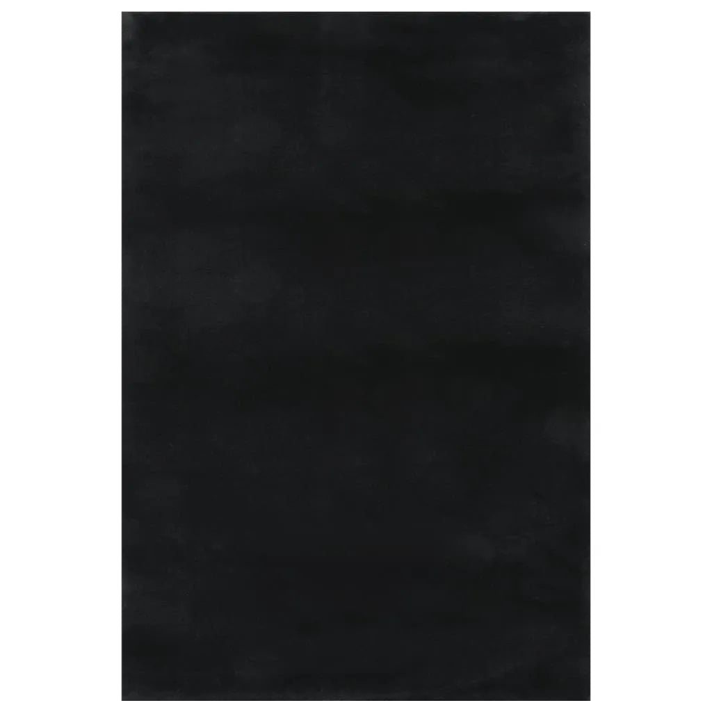  VidaXL Teppich Shaggy Waschbar Weich 160x230 Cm Rutschfest Schwarz