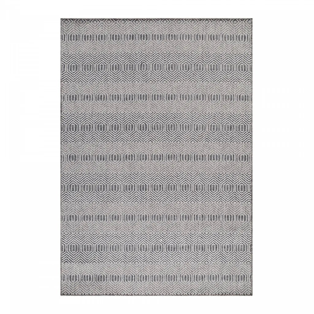  Indoor Outdoor Teppich Balkon Wasserfest Bordüre, 7mm , Größe:80 X 150 Cm, Farbe:Grau