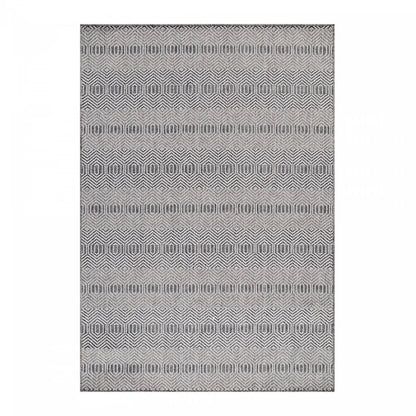  Indoor Outdoor Teppich Balkon Wasserfest Bordüre, 7mm , Größe:80 X 150 Cm, Farbe:Grau