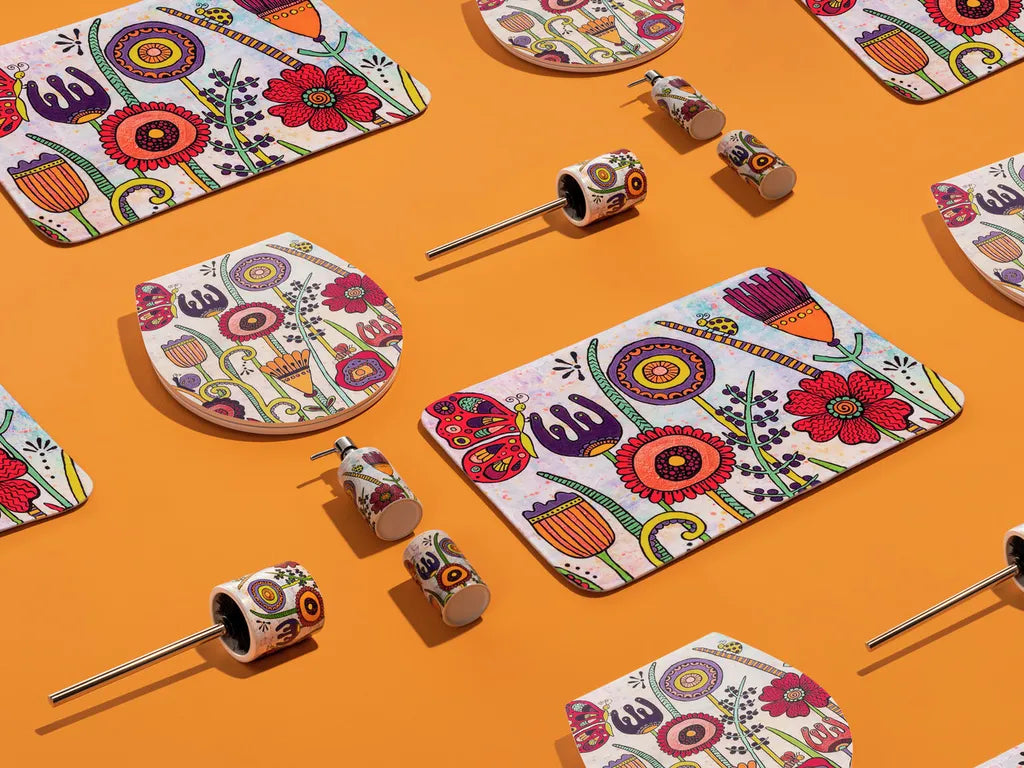 Wenko Badematte Rollin'Art Full Bloom