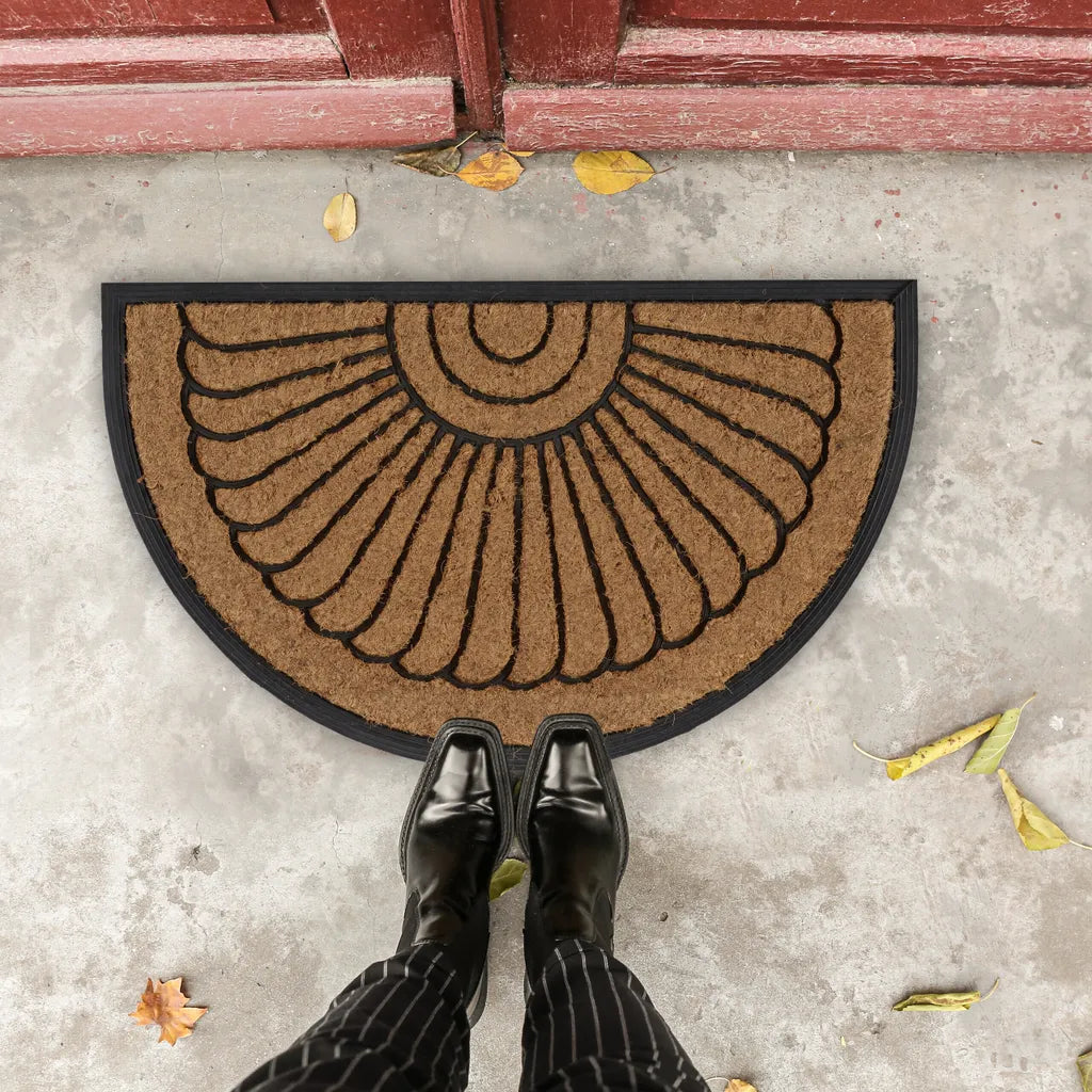  Relaxdays Halbrunde Fußmatte Kokos Und Gummi