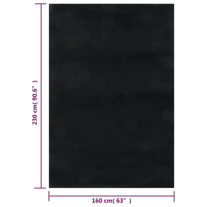  VidaXL Teppich Shaggy Waschbar Weich 160x230 Cm Rutschfest Schwarz