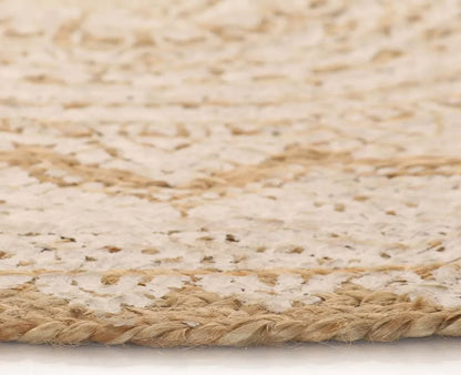  VidaXL Teppich Jute Geflochten Bedruckt 90 Cm Rund