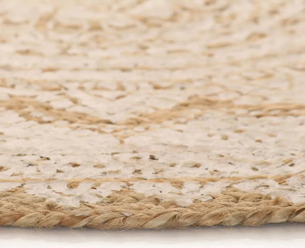  VidaXL Teppich Jute Geflochten Bedruckt 180 Cm Rund