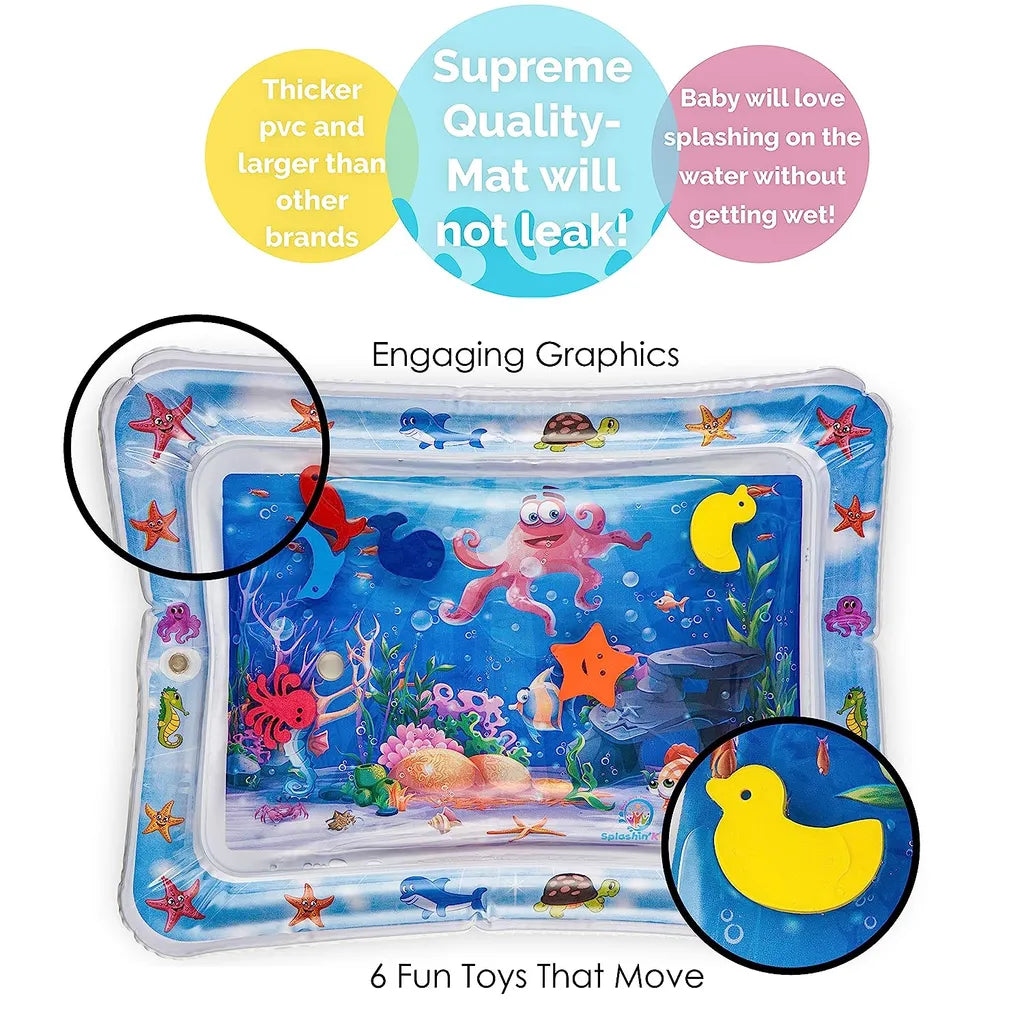  Hikeren Baby Wassermatte, Baby Aufblasbares Flapping Wasser Kissen, 66×50cm Ozean Spiel Wasser Kissen, Wasserspielzeug Baby Sensorisches Entwicklung Ausbildung