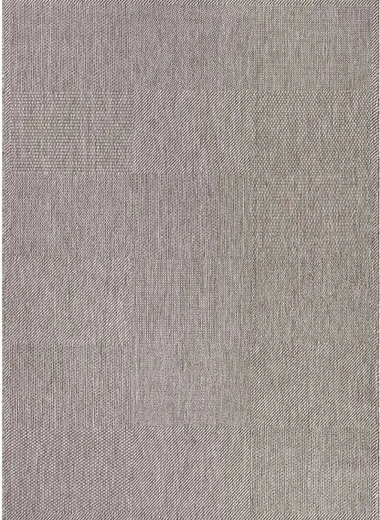 Robuster In- Und Outdoor Flachgewebe Terrassen Teppich Natur Look In Grau, Maße:140x200 Cm