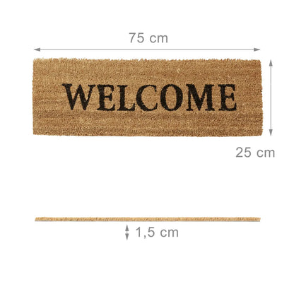  Relaxdays Fußmatte Schmal WELCOME