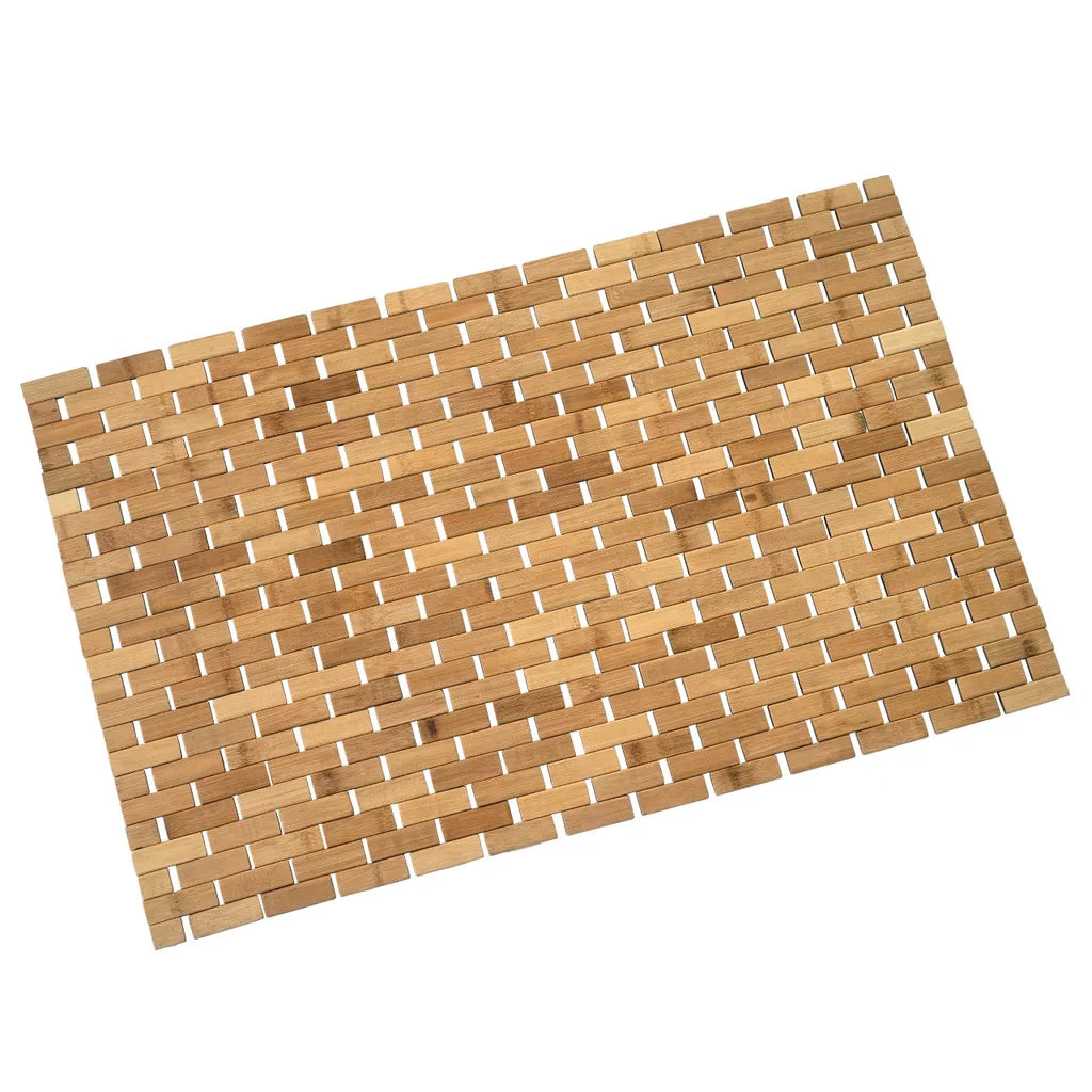  Badematte MCW-B18, Badezimmer Badvorleger Saunamatte, Bambus 79x50cm